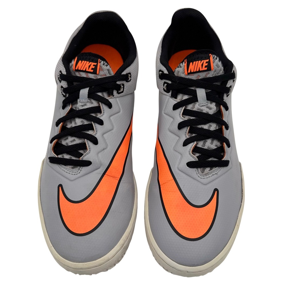 Nike HypervenomX Pro IC Men's 11 Indoor Soccer Shoes Gray Orange 749908-081